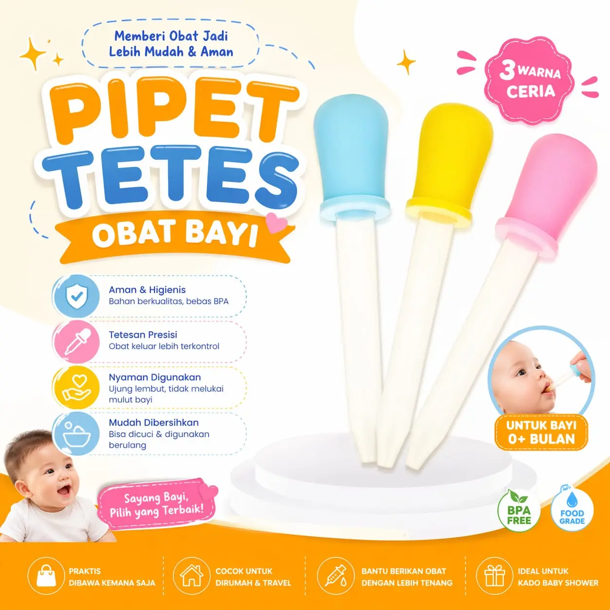 Pipet Tetes Obat Bayi Ukuran 5ML