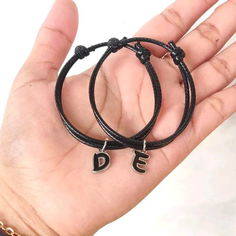 Termurah!!!Gelang Epoxy huruf inisial - Model Terbaru gelang tali satin anthony edwards 3