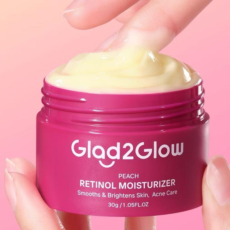GLAD2GLOW Peach Retinol Moisturizer 30 gram dengan Retinol & HPR untuk Memudarkan Garis Halus dan Kerutan 1