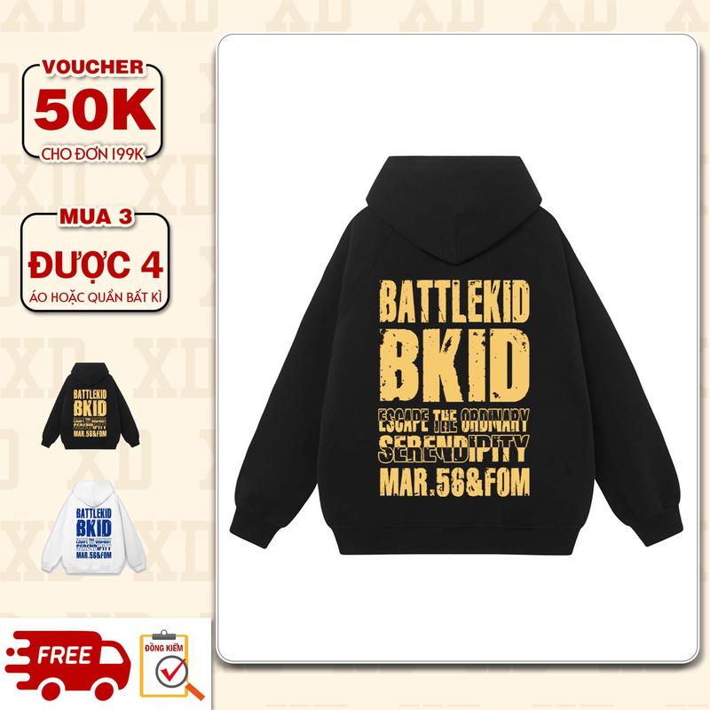 Áo Hoodie nỉ The Xide in hình BKID form unisex nam nữ chất nỉ bông dày dặn CĐ1