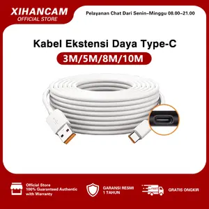 XIHANCAM Kabel Type C 5 Meter Kabel Data Type C Panjang 3 Meter Kabel CCTV Micro Extension 10 Meter