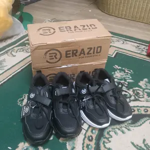 ERAZIO Sepatu Sekolah Anak Original Model Pylon Velcro Dan Tali Hitam Putih Sepatu Anak Laki Laki Dan Perempuan Pylon Ringan Terbaru Kualitas Premium Ukuran 30-37 Fashion