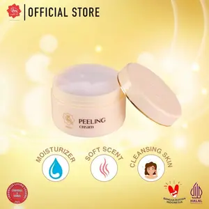 Viva Queen Peeling Cream (22gr & 200gr) - Krim Scrub Lembut untuk Mengangkat Sel Kulit Mati - Bersihkan, Berjerawat