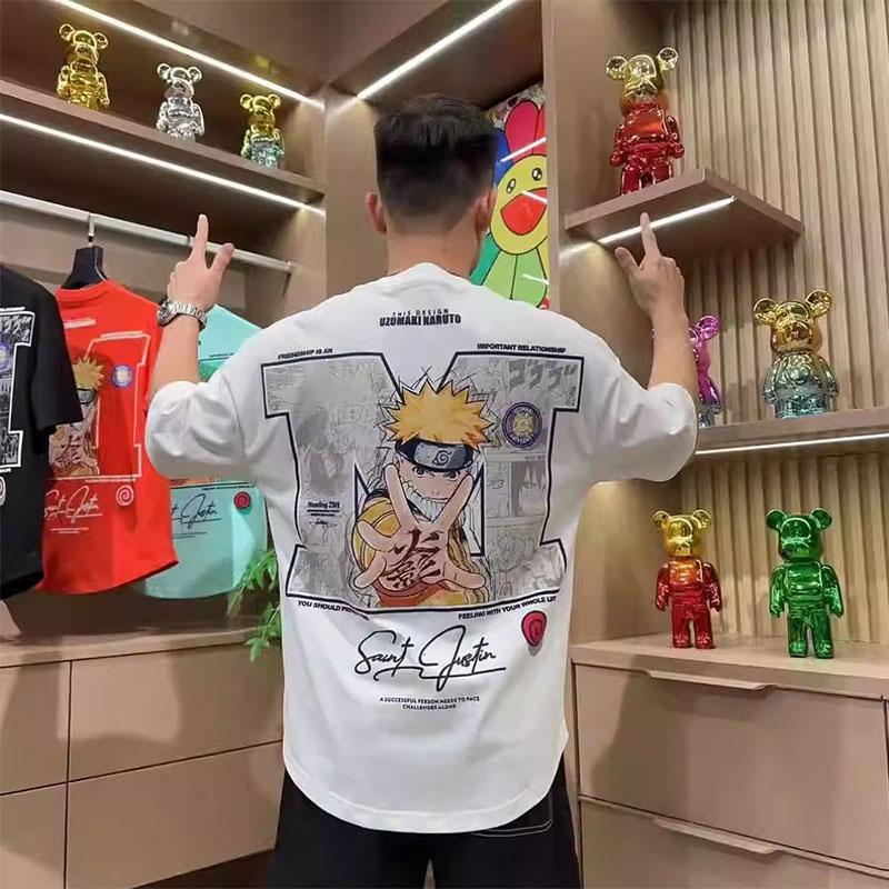 Fashion Dragon Ball Anime Character T-shirt Short Sleeve Wukong Cartoon Trendy T-shirt Clothing Casual Cosplay 5