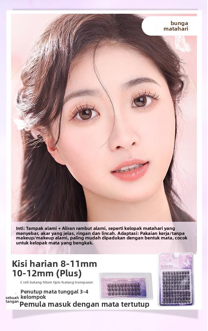 Mozoe Bulu Mata Eyelash Extension Cat Eye10 11 12mm Bulu Mata Palsu Waterproof Dengan Alat Gratis Disertakan 2 Kotak Hemat