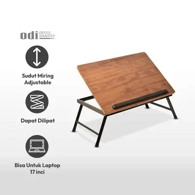 MEJA LAPTOP LIPAT KEMIRINGAN DPT DIATUR BELAJAR ANAK & DEWASA PORTABLE