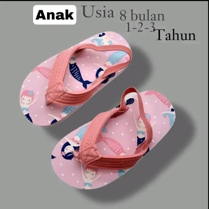 sandal jepit anak perempuan usia 2 tahun sendal bayi motif karakter lucu fashion anak