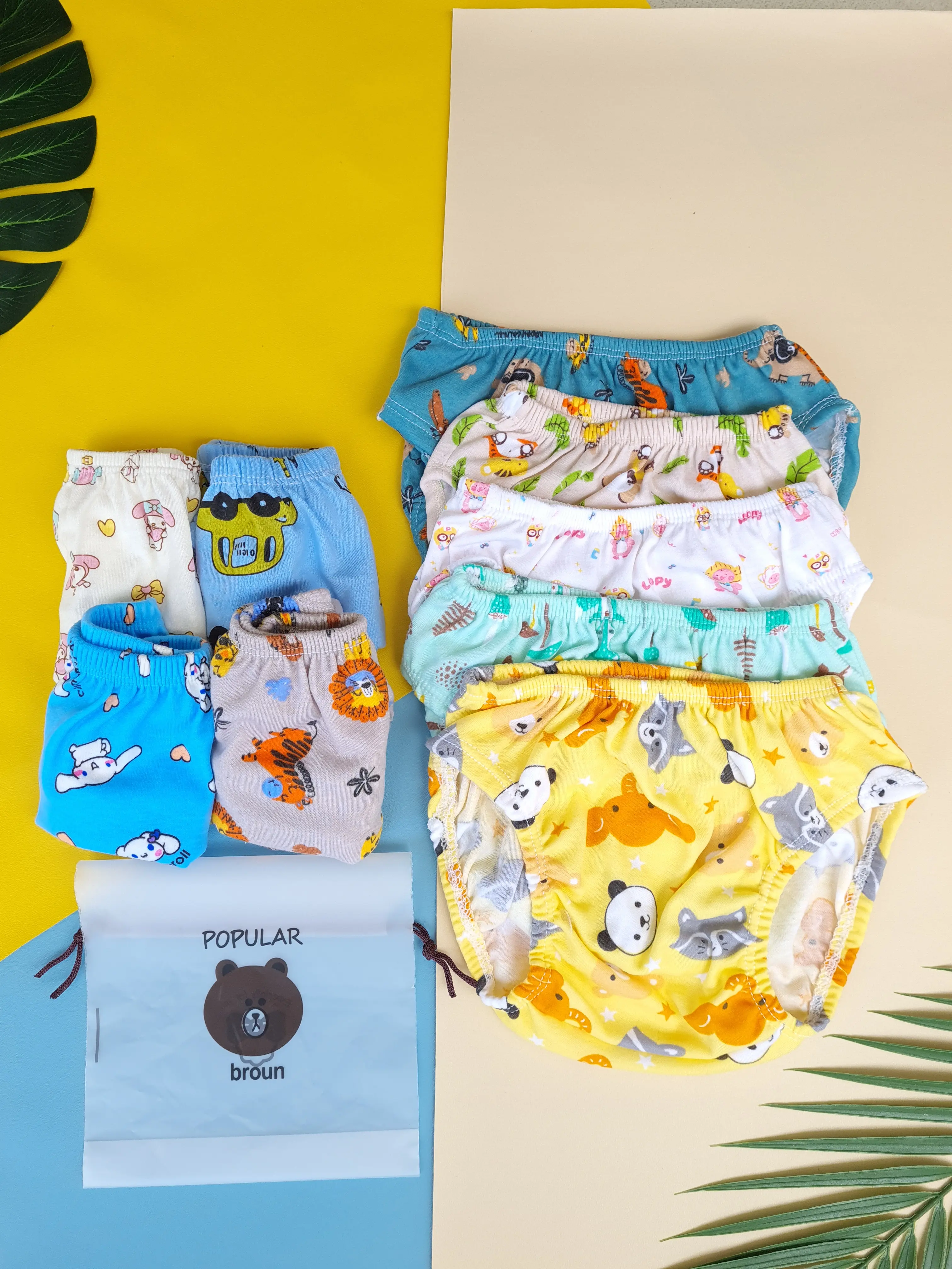 5 Pcs Celana Dalam Anak Laki-Laki dan Perempuan Bahan Premium 1-6 Tahun Motif Fashion
