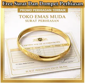Gelang Wanita Bangle Premium Berlapis Emas Muda Mewah Elegan Perhiasan Wanita Dapat Surat Dari Toko