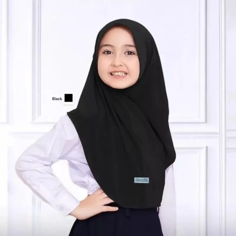 Bergo Hamidah Pinguin Anak Jersey Premium Usia 3-12 Tahun Original Kerudung Sekolah Instan Muslim Jilbab Variasi