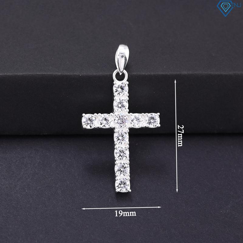 Mặt dây chuyền thánh giá cho nam bản nhỏ đính đá cá tính MDCA0190 - Trang Sức TNJ