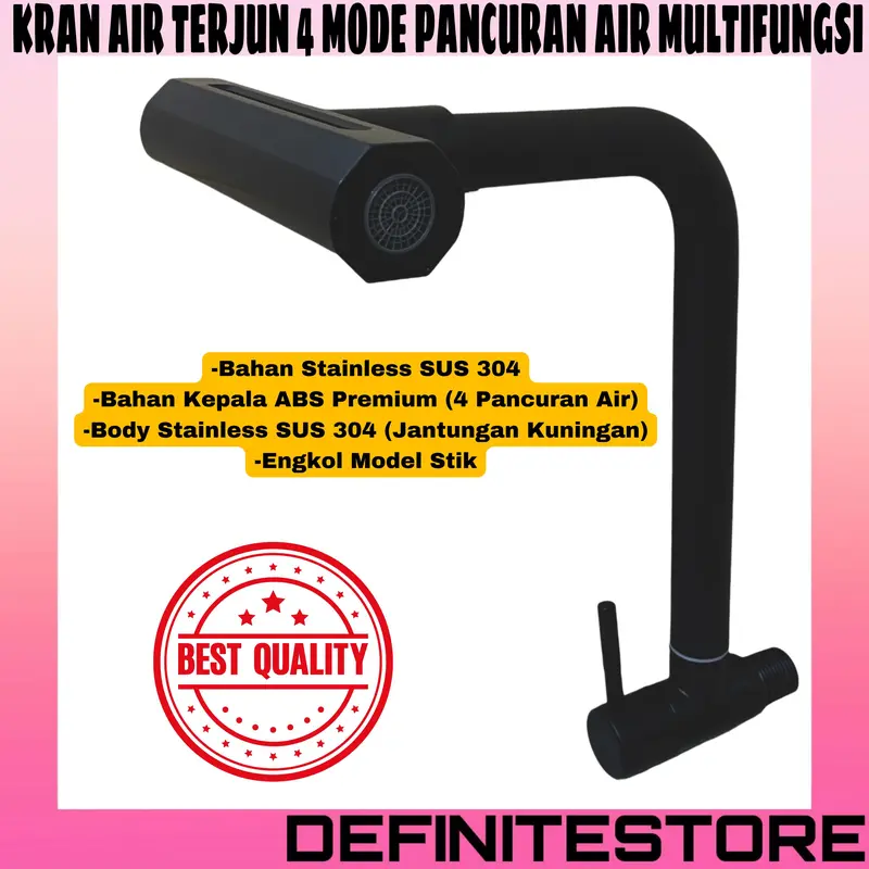 Kran Cuci Piring Kran Dapur Kran Sink 4 Way Air Terjun Kran Angsa Keran Cuci Piring Keran Dapur Stainless SUS 304 Anti Karat Drat Tembok Dan Tanam shower 7