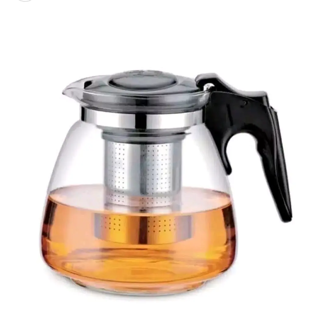 teapot kaca dengan saringan