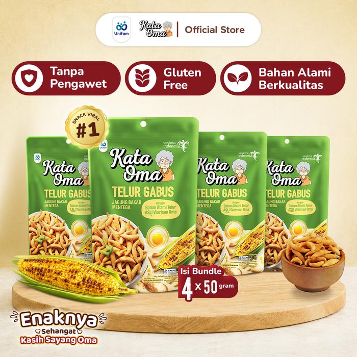 Gambar 4 Pcs Kata Oma Telur Gabus Premium Gluten Free Jagung Bakar 50g – Snack Viral Tanpa Pengawet Gurih Renyah dari Kata Oma Kab. Bekasi Tokopedia