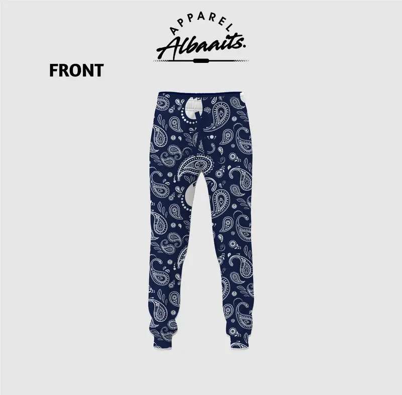 Celana Joger Sweatpants Bandana Paisley Printing Motif 3 3