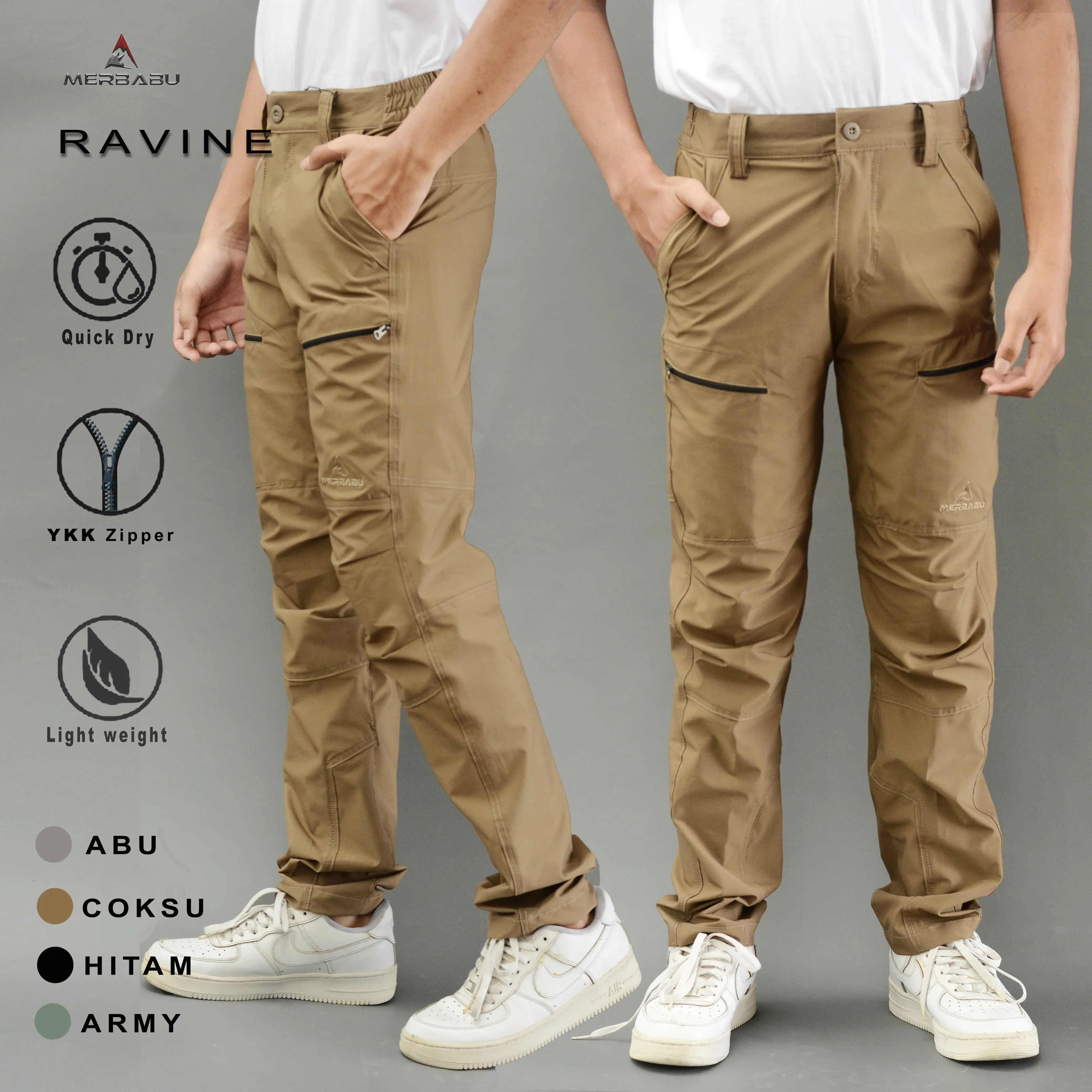 Merbabu Ravine Celana Panjang Gunung Hiking Outdoor Pria Wanita Unisex Quickdry Sport