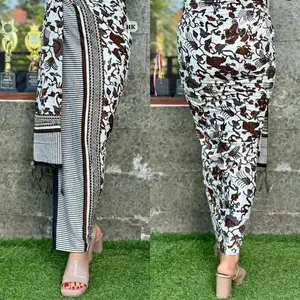 Kaisa Kamen Bali Lembaran Set Selendang Wanita Bali Kamen Sutra Paris Motif Batik Rembang Elegan Panjang 210 cm Lebar 120 cm untuk Kebaya Upacara Adat