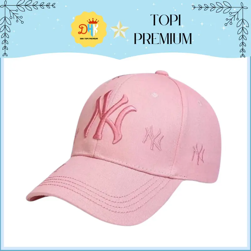 DHK Topi Bordir NY MBL Import Premium Fashion Pria Wanita