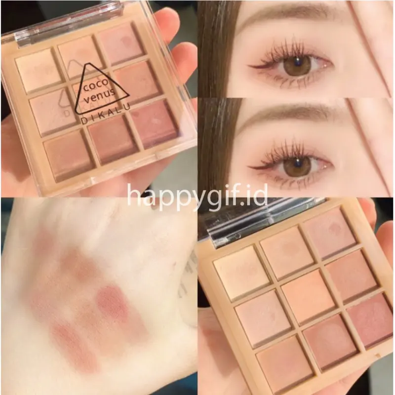 DIKALU NUDE Matte Eyeshadow Korean Palette 9 Warna Matte Smokey Pigmented XX036 0