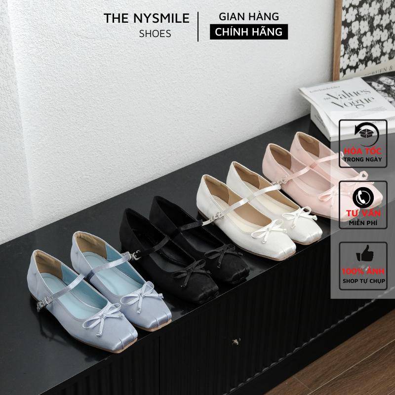  Giày nữ BIG SIZE   35 - 42   Giày Búp Bê Nữ 1P - đi chơi  đi tiệc bánh bèo - THENYSMILE -  NOBI 