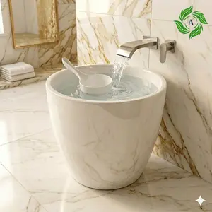 Pot Roda/Bak Mandi Size Jumbo XXL Putih - Pot Modern Lovenia 50L D40