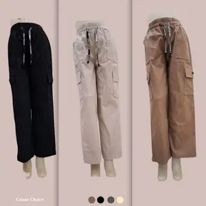 kulot cargo wanita bahan katun combed premium