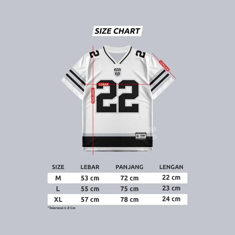 Baju Jersey Cowok Cewek Vintage Nomor 22 - Retro Shirt Jersey - Jersey Bola Casual, Futsal, Senam - Pakaian Olahraga Sport 5