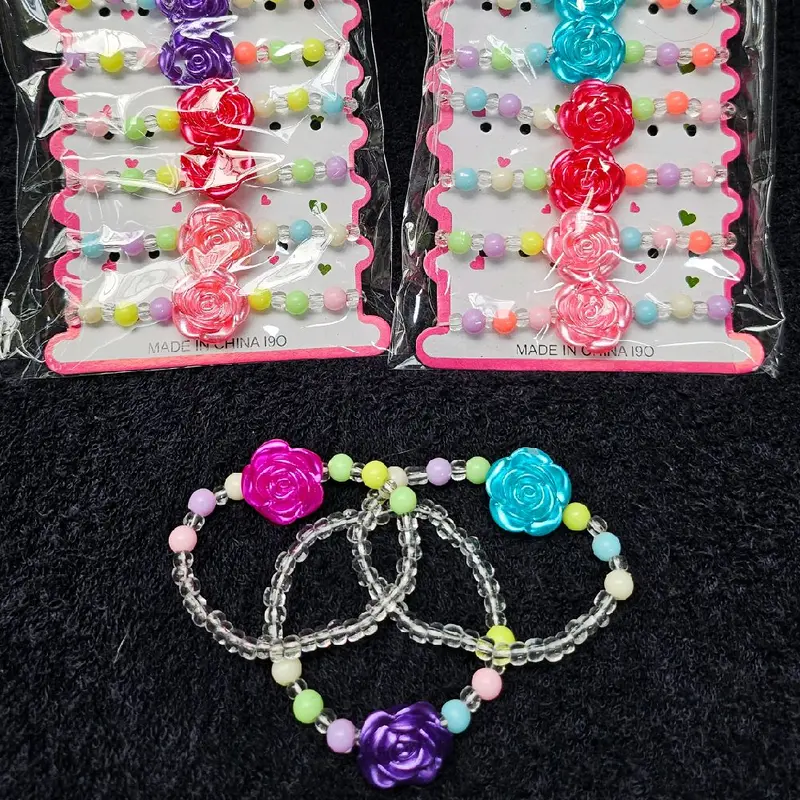 Gelang Mute Manik Karakter Tali Karet harga /1lusin (12pcs) 3