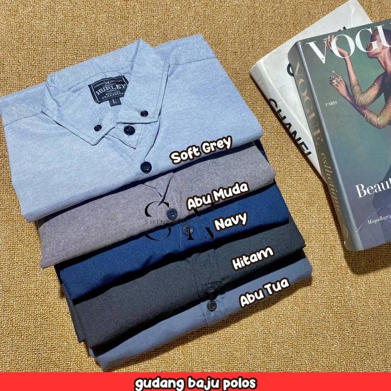 Kemeja Polos Lengan Panjang Bahan Katun Tebal  1 pcs 5