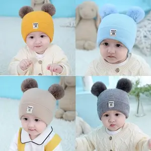 Topi kupluk bayi Pom pom M15 0-5thn