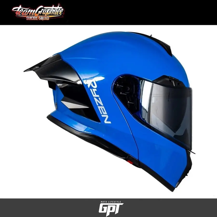 RYZEN HELMET ZX400V V2 XV MODULAR dual visor w/ aggressive spoiler