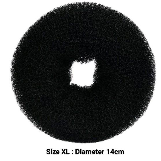 Product Introduction of Hairbund Donat Rambut Sanggul Cepol Scrunchies Hitam 7