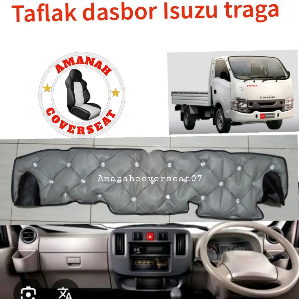 Sarung Jok Mobil Taflak Dasbor Alas Dashboard Isuzu Traga Model Sofa Kancing Kristal - Mobil Car
