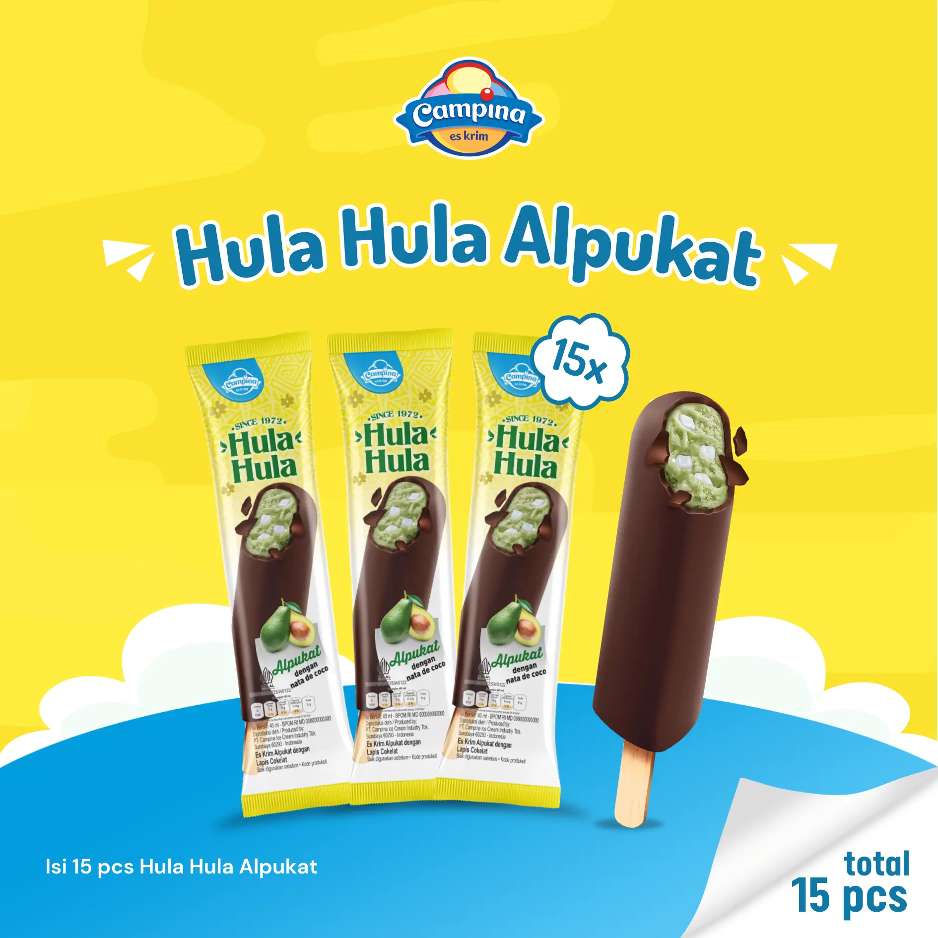 Campina Hula Hula Alpukat - Es Krim