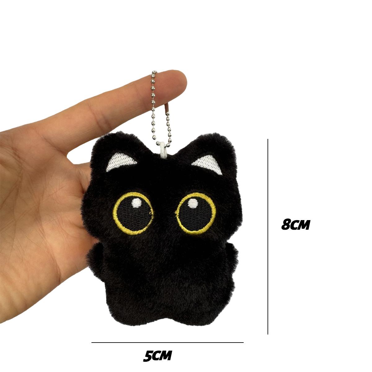 Gantungan Kunci Kucing Hitam Bunyi Jay Enhypen 1Buah Bahan Mewah dengan Lonceng Syal, Warna Asli/Bel Kuning/Syal Merah/Syal Hitam, Boneka Lembut Aksesoris Tas Ransel Hadiah Anak Perempuan Remaja