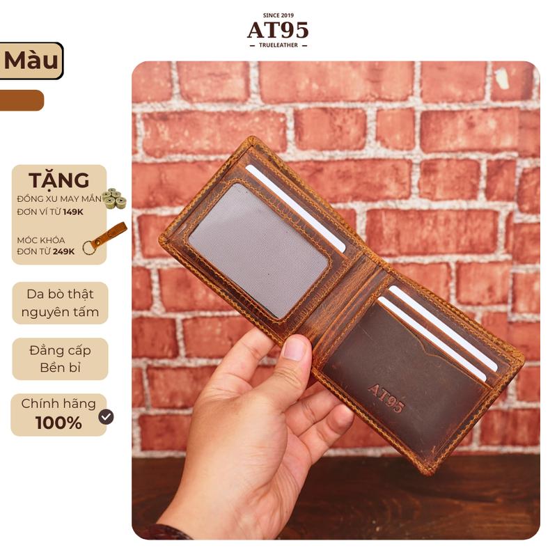  Ví ngang nam Paul da bò sáp Wax bụi bặm cá tính 