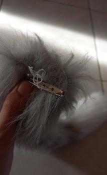 Product Review of ekor furry anggora loreng neko tail blaster faux fur fluffy halloween party fashion cosplay animal stuff aksesoris hiasan dekorasi costume accessories kawaii cute cat shippo from ʎ**ɯ 1