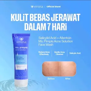 emina ms.pimple acne solution face wash 50ml berminyak perawatan jerawat Low pH Sabun Muka facial