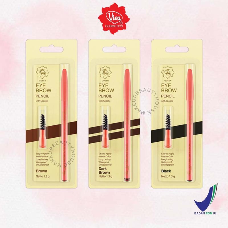 Viva Pensil Alis Ori FREE Spoils Pencil Black, Dark, Brown ORIGINAL 100% 1