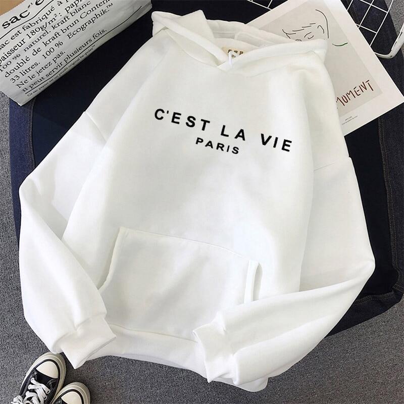 Product Introduction of Women's Hoodies Full Sleeve Hoodie Letters Print Sweatshirt Cool Women Hoody Female Itself Sudaderas Student Hoodies 7