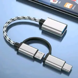 OTG 2 in 1 kabel MICRO dan TYPE-C/Otg murah/otg 2 in 1