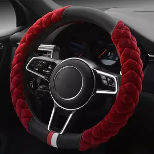 Sarung Stir Mobil Beludru Merah (C12) Car