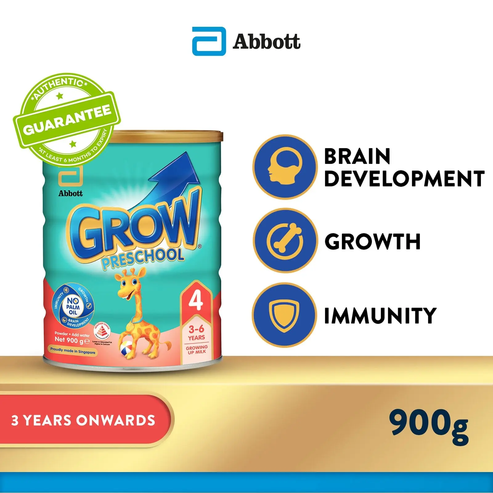 GROW Growing Up Milk for Kids - Preschool Stage 4 (3 years onwards) - 900g