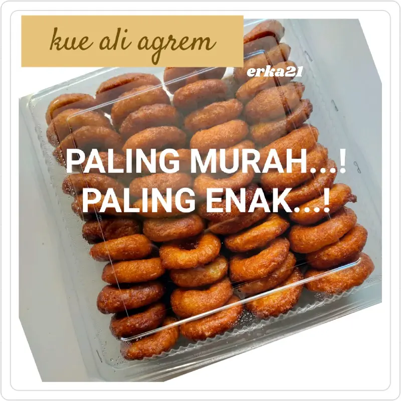Kue Cincin Mini Gula Merah 100 Pcs kue ali agrem camilan Food snack 4