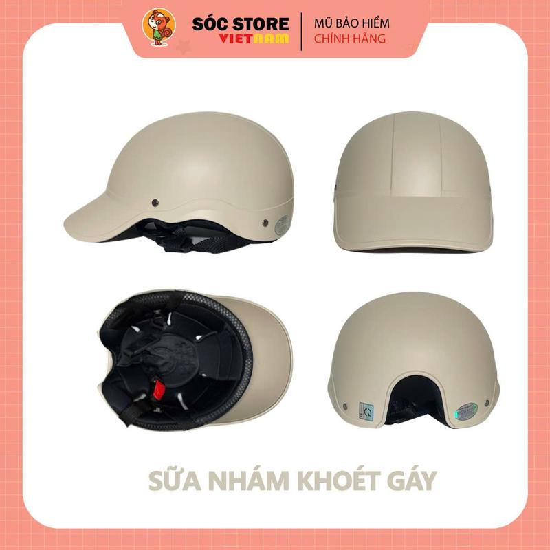  Mũ bảo hiểm lưỡi trai đạt chuẩn có khoét gáy chính hãng Sóc Store Vietnam nón bảo hiểm thời trang 