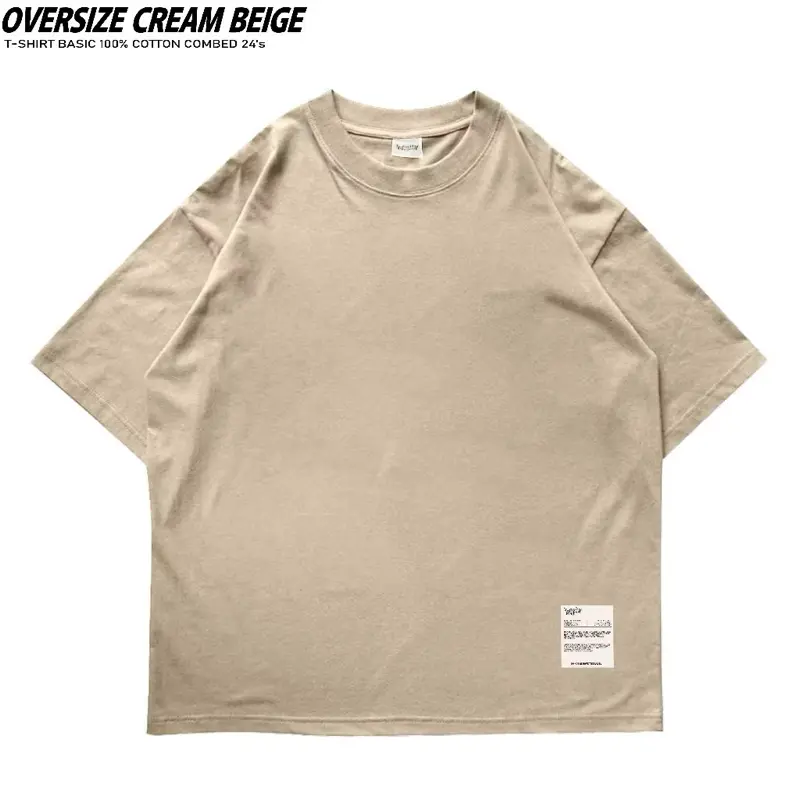 Oversize Polos Cotton 24s Warna Abu Tua | Baju Oversize Polos Premium Unisex Pria Wanita 7