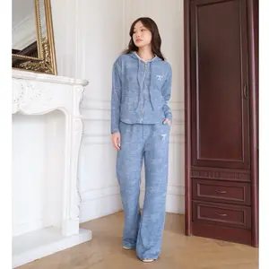 RARENOA - Neo Hoodie Setelan Celana Panjang Knit Premium Bordir Stretch