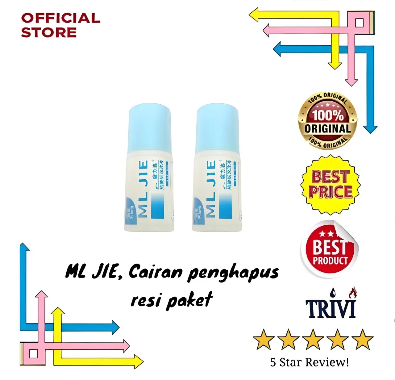 Cairan penghapus kertas termal paket resi alamat data nota, Ml jie pen Stationery Tinta