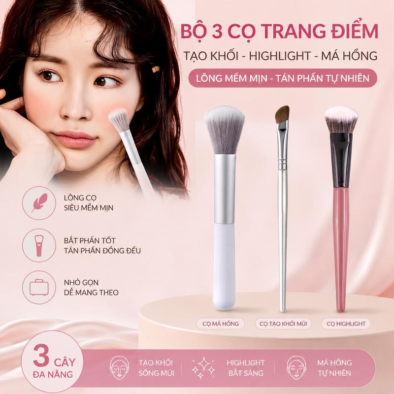 Cọ Trang Điểm Mini Lông Mềm Cao Cấp, Cọ Má Hồng, Highlight, Phấn Phủ Đa Năng,…
