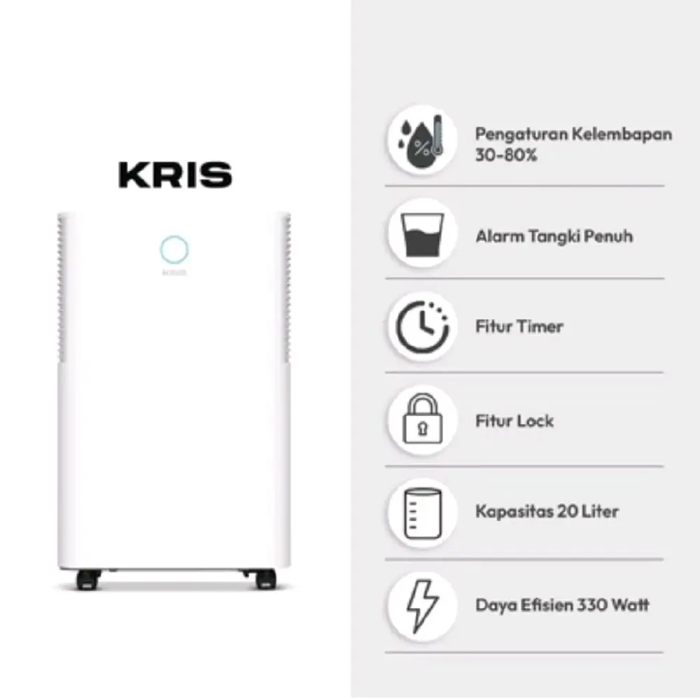 KRIS 20 LTR DEHUMIDIFIER PUTIH